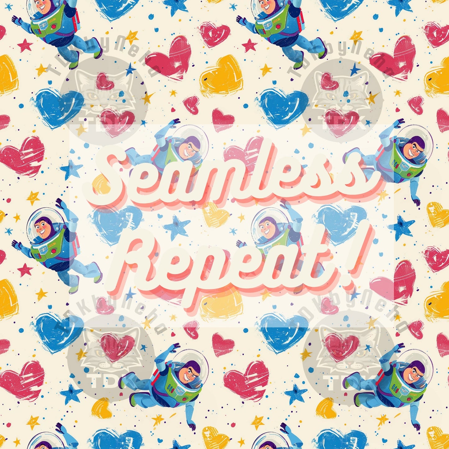 WEBSITE EXCLUSIVE - Vday Buzz Seamless Pattern